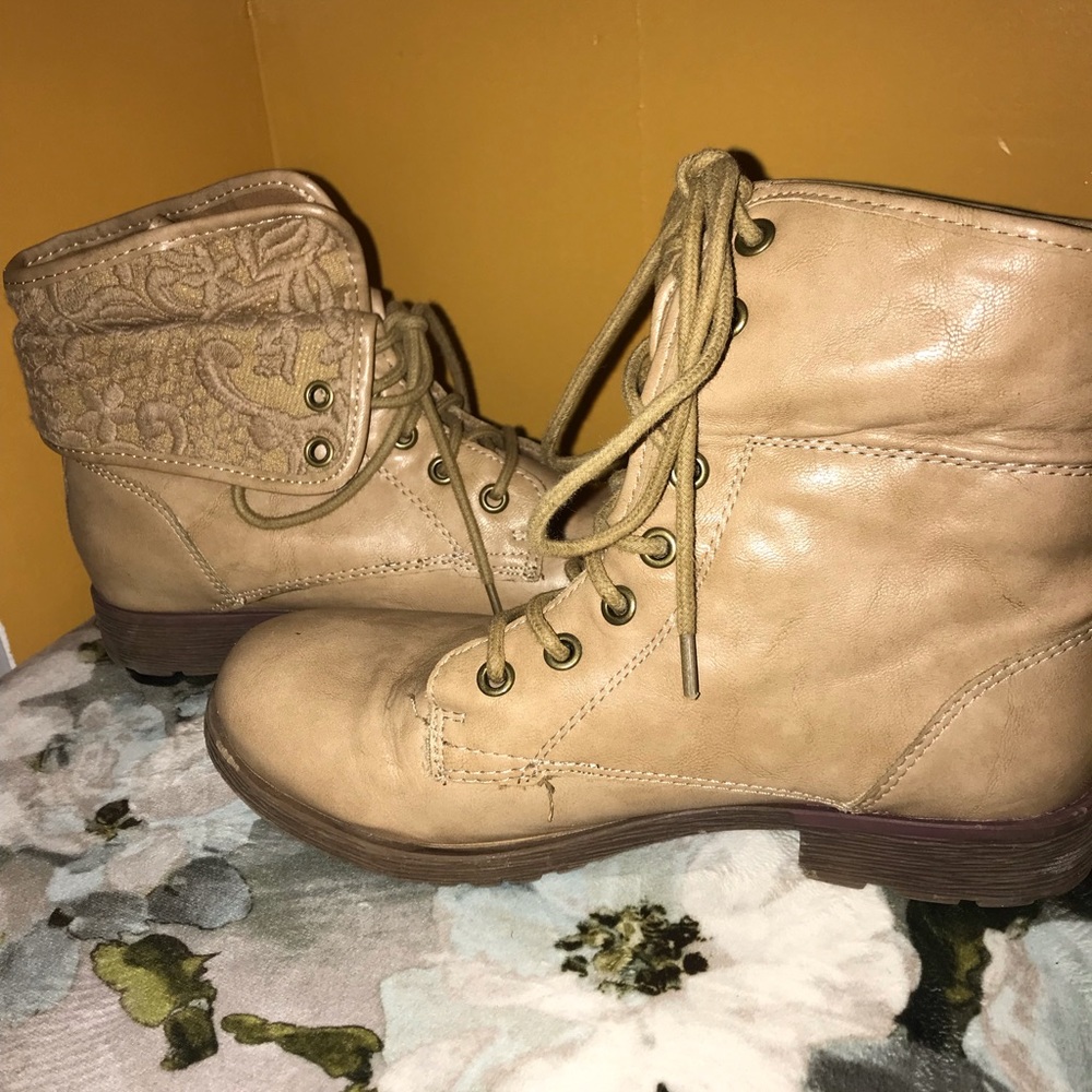Beige Ankle Boots